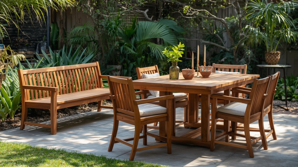 Keindahan Bengkirai pada Furnitur Taman Bangku, Meja, dan Kursi