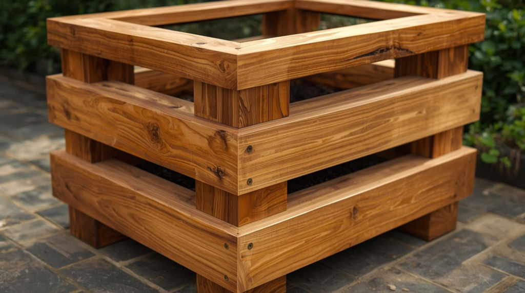 Pot Susun (Stacked Planter) Kayu Bengkirai