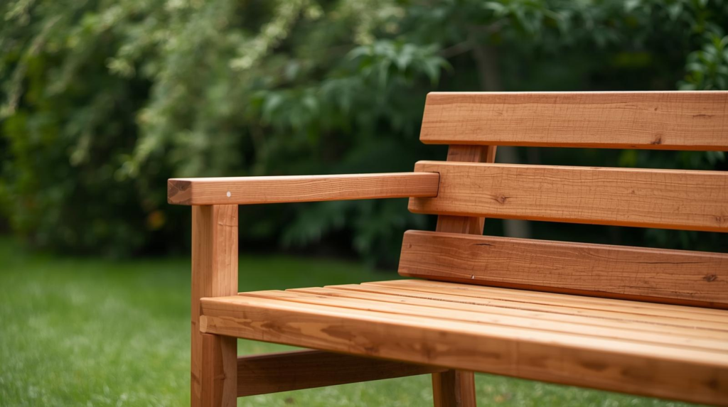 Bangku Taman Minimalis Kayu Bengkirai