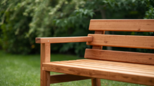 Bangku Taman Minimalis Kayu Bengkirai