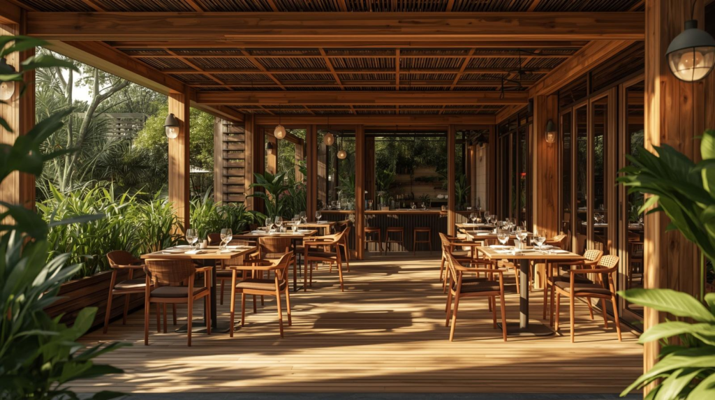 5 Keuntungan Utama Kayu Bengkirai untuk Outdoor Restoran & Kafe