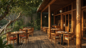 Kayu Bengkirai untuk Outdoor Restoran & Kafe